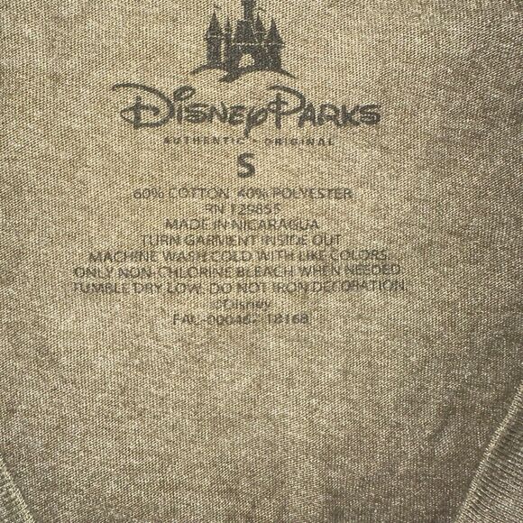 Disney Parks Mountain Man Splash Mountain V Neck T Shirt Small Army Green - Picture 8 of 11